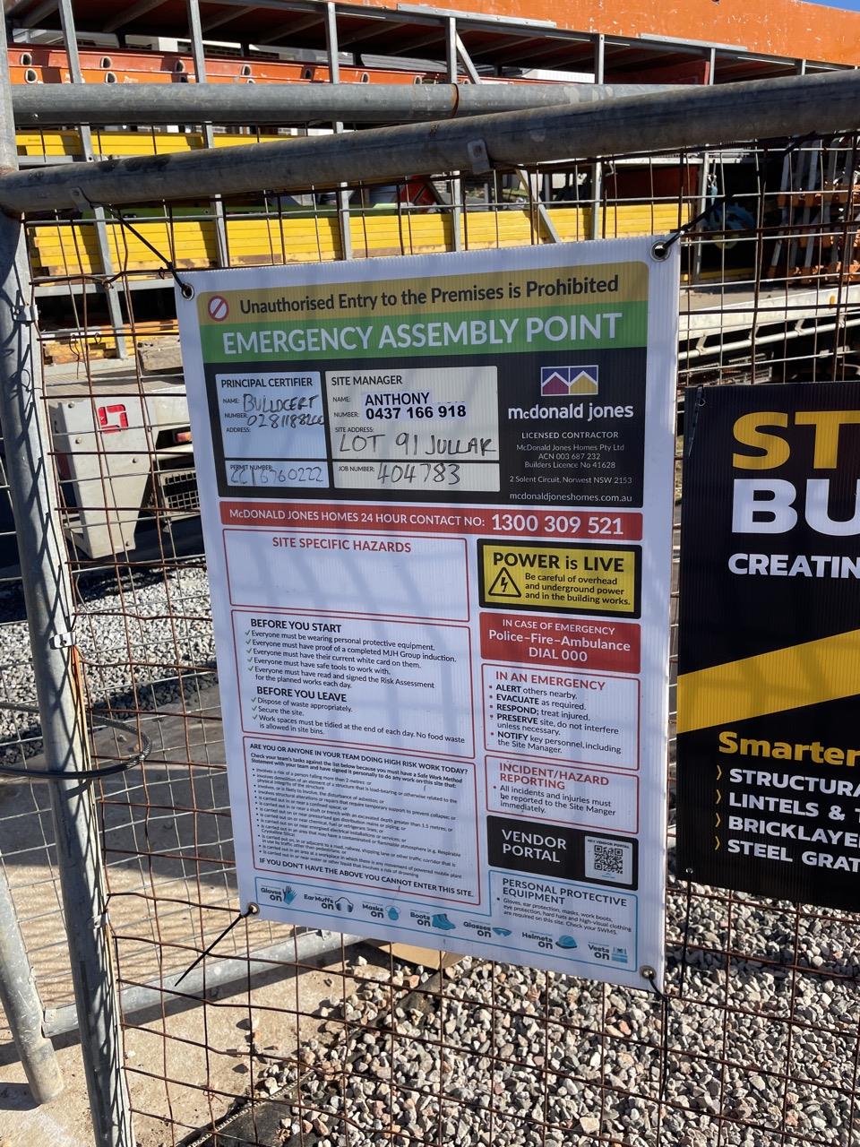 Has part of the system been installed/erected or left erected?