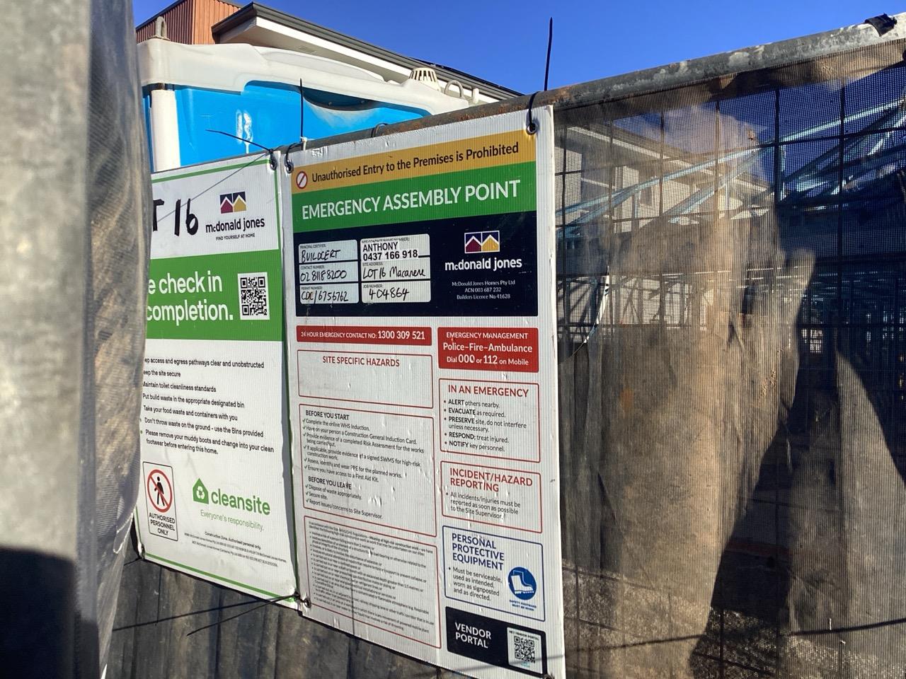 Has part of the system been installed/erected or left erected?