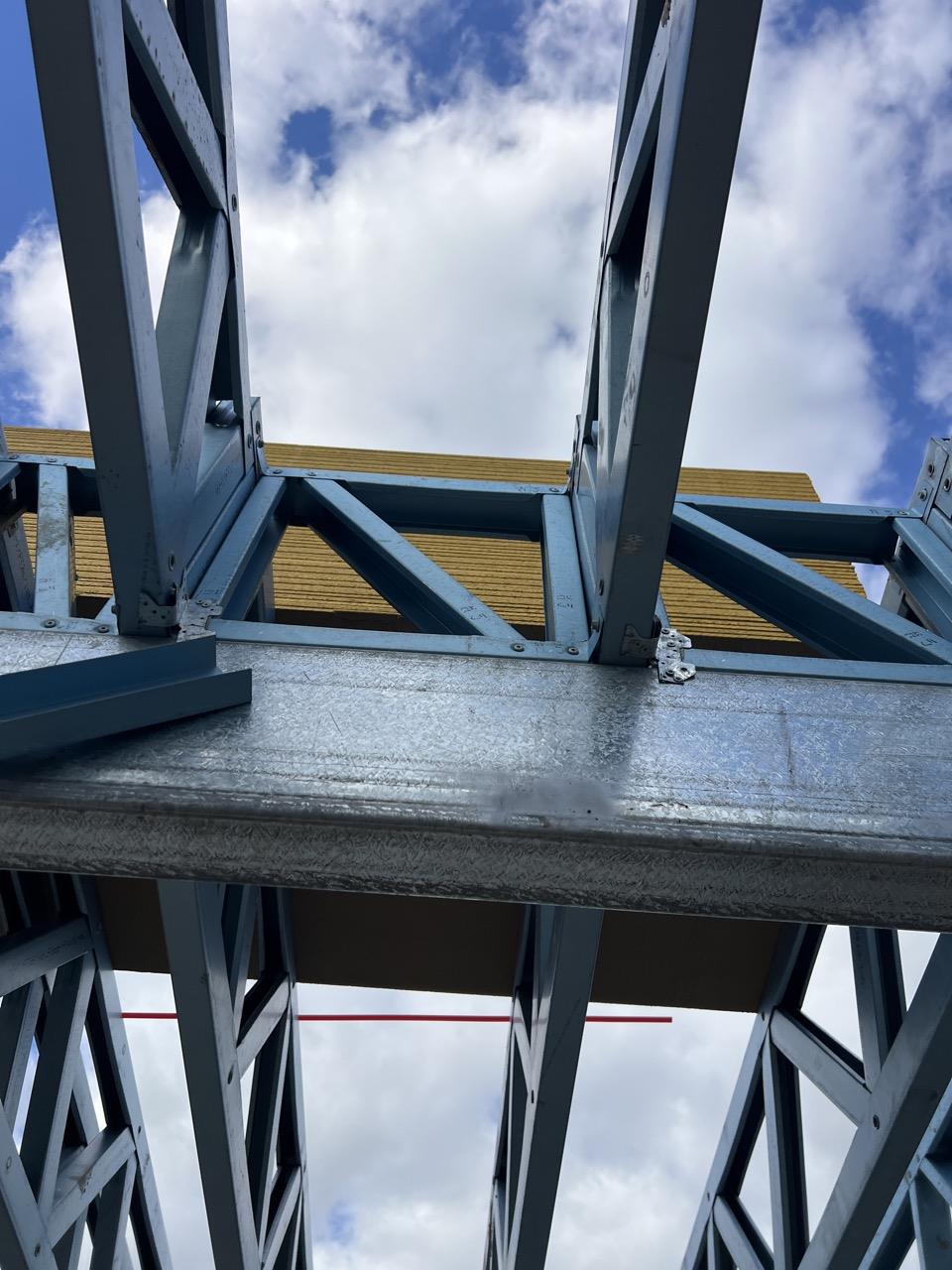 Are all cantilevered balconies adequately propped?