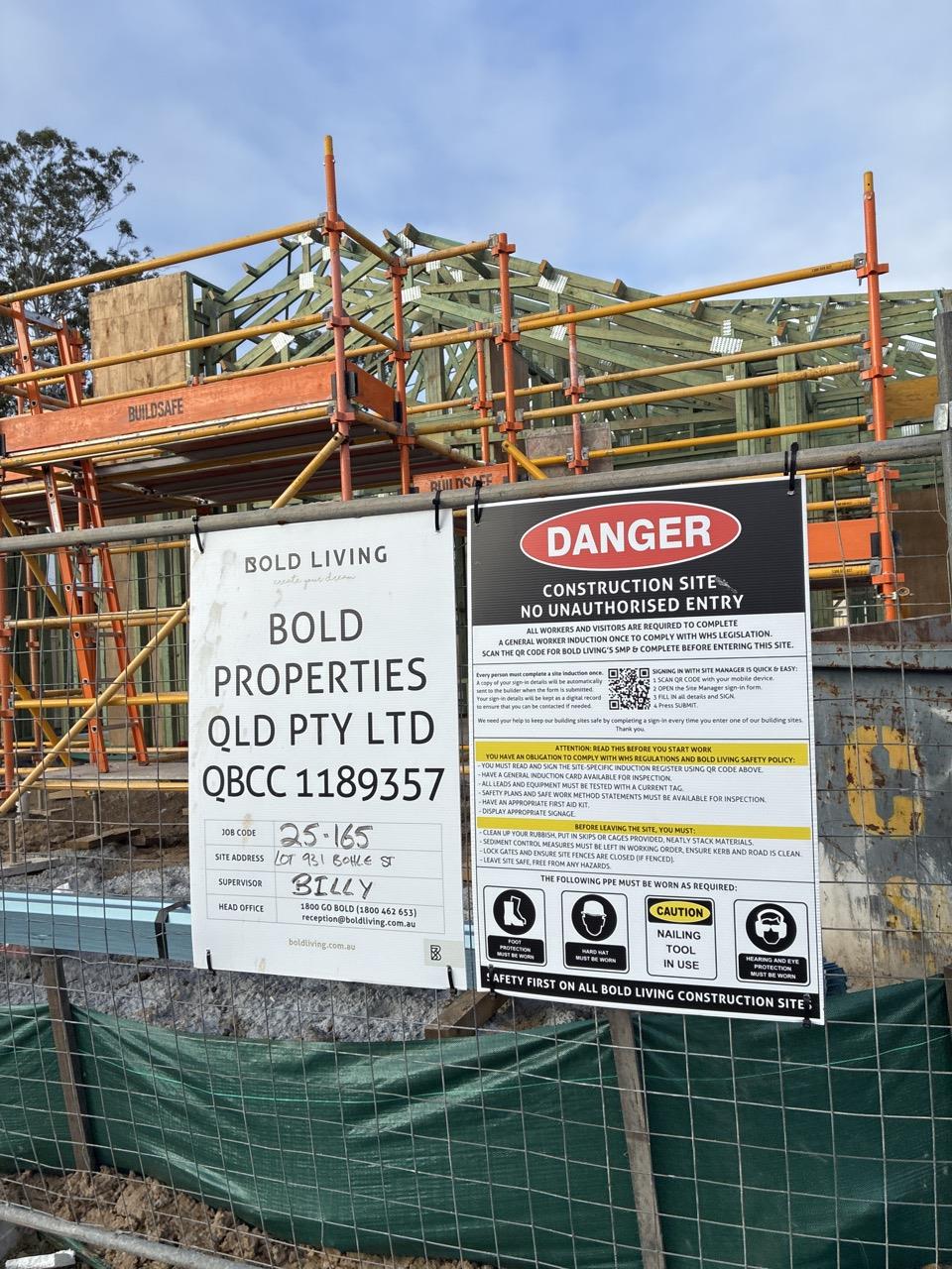 Has part of the system been installed/erected or left erected?