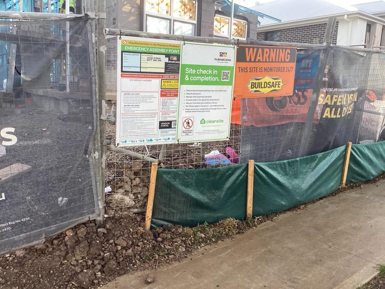 Has part of the system been installed/erected or left erected?